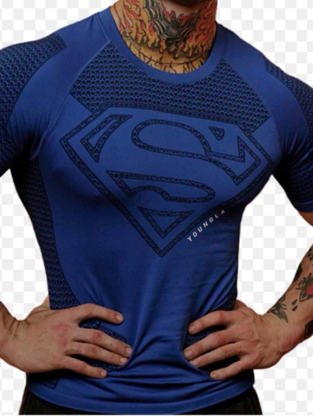 YoungLA Men’s Royal Blue Superman Tee